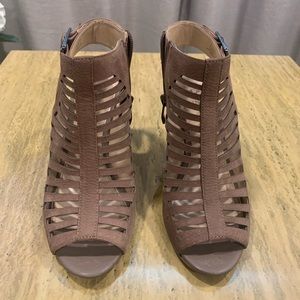 Vince Camuto, low heel sandal bootie